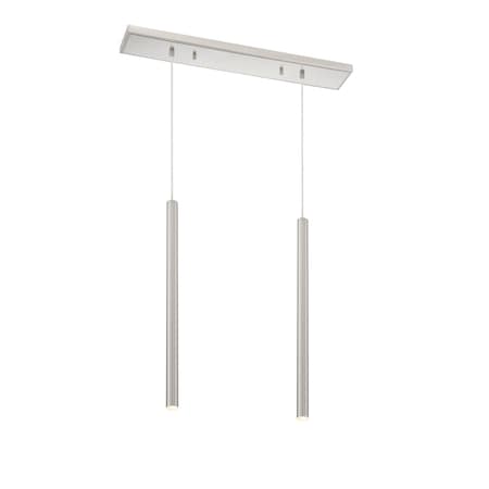Z-Lite Forest 2 Light Island/Billiard, Brushed Nickel 917MP24-BN-LED-2LBN
